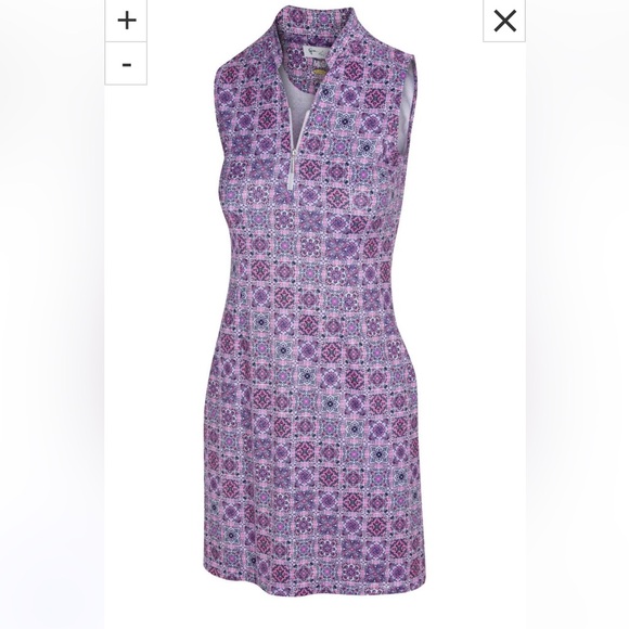 Greg Norman Golf dress ..”Elena” color Iris, with side pockets. NWT - Picture 2 of 2